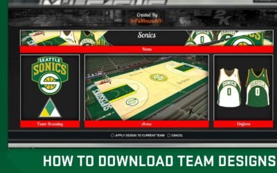 How to Upload Team Designs Nba 2K23