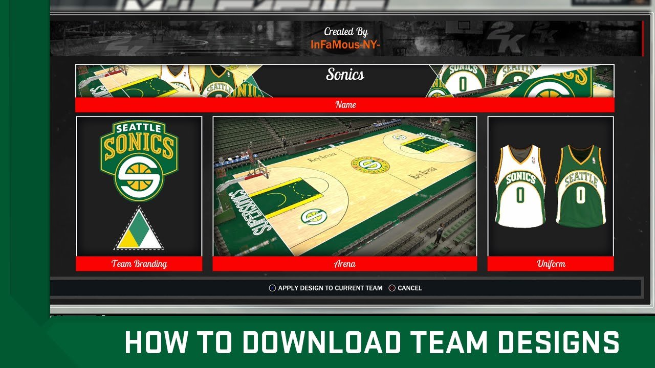 How to Upload Team Designs Nba 2K23