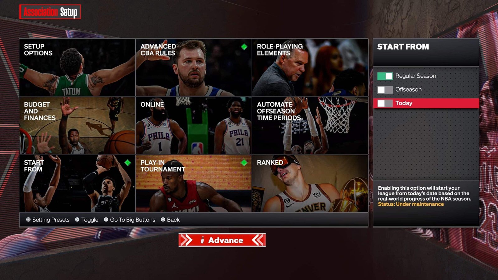 Why is Start Today Unavailable Nba 2K24